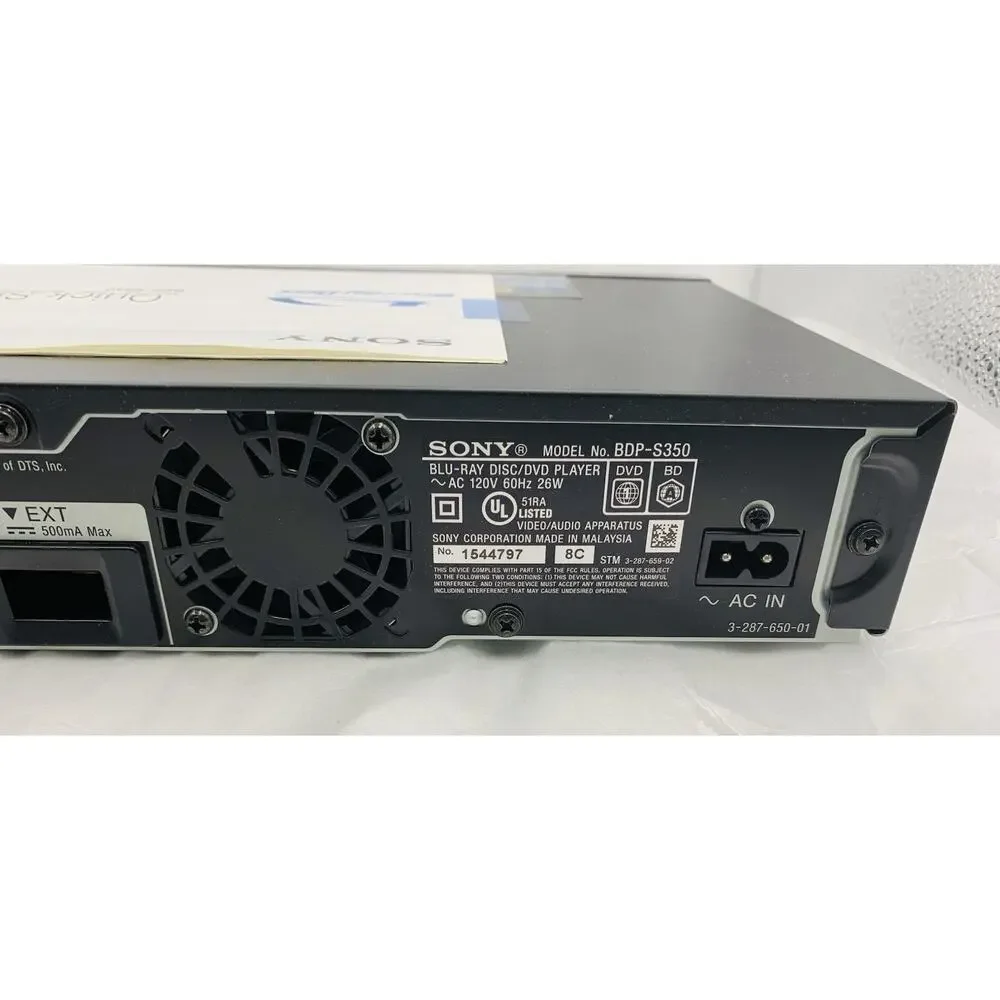 Sony BDP-S350 Blu-Ray Disc Player DVD Player New